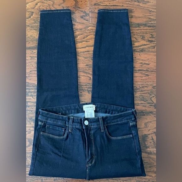 L’Agence NWT Margot Skinny High Rise Jeans in Midnight Blue Size 26 - Picture 7 of 11